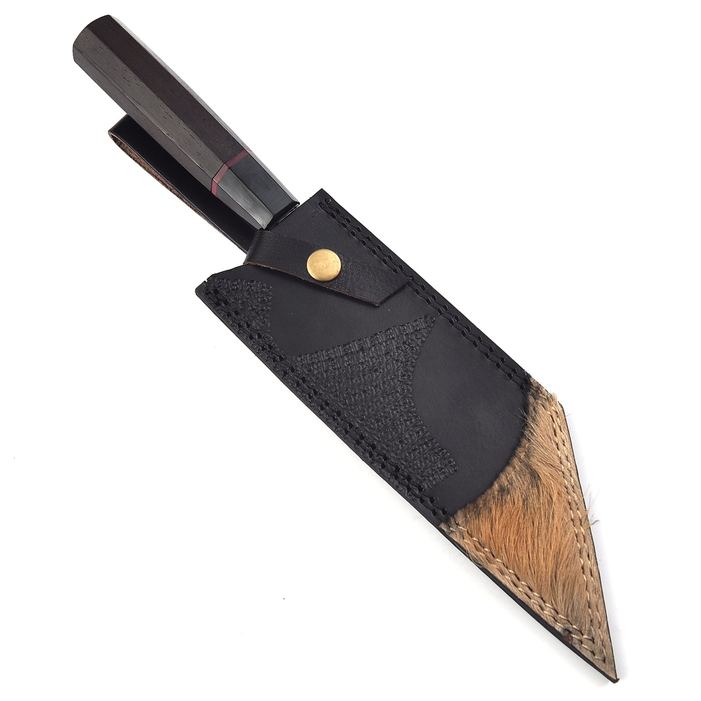 The Japanese - Handcrafted Carbon steel Chef Knife & Leather Case