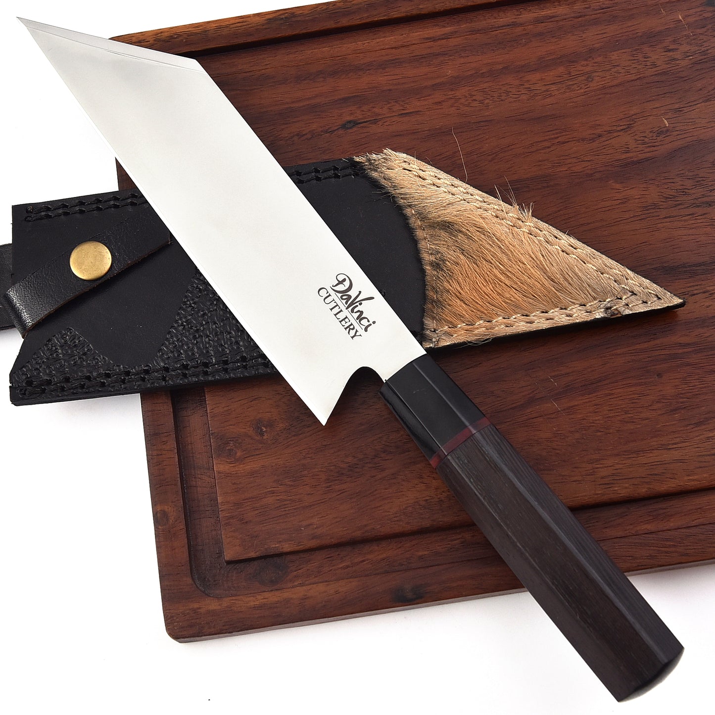 The Japanese - Handcrafted Carbon steel Chef Knife & Leather Case