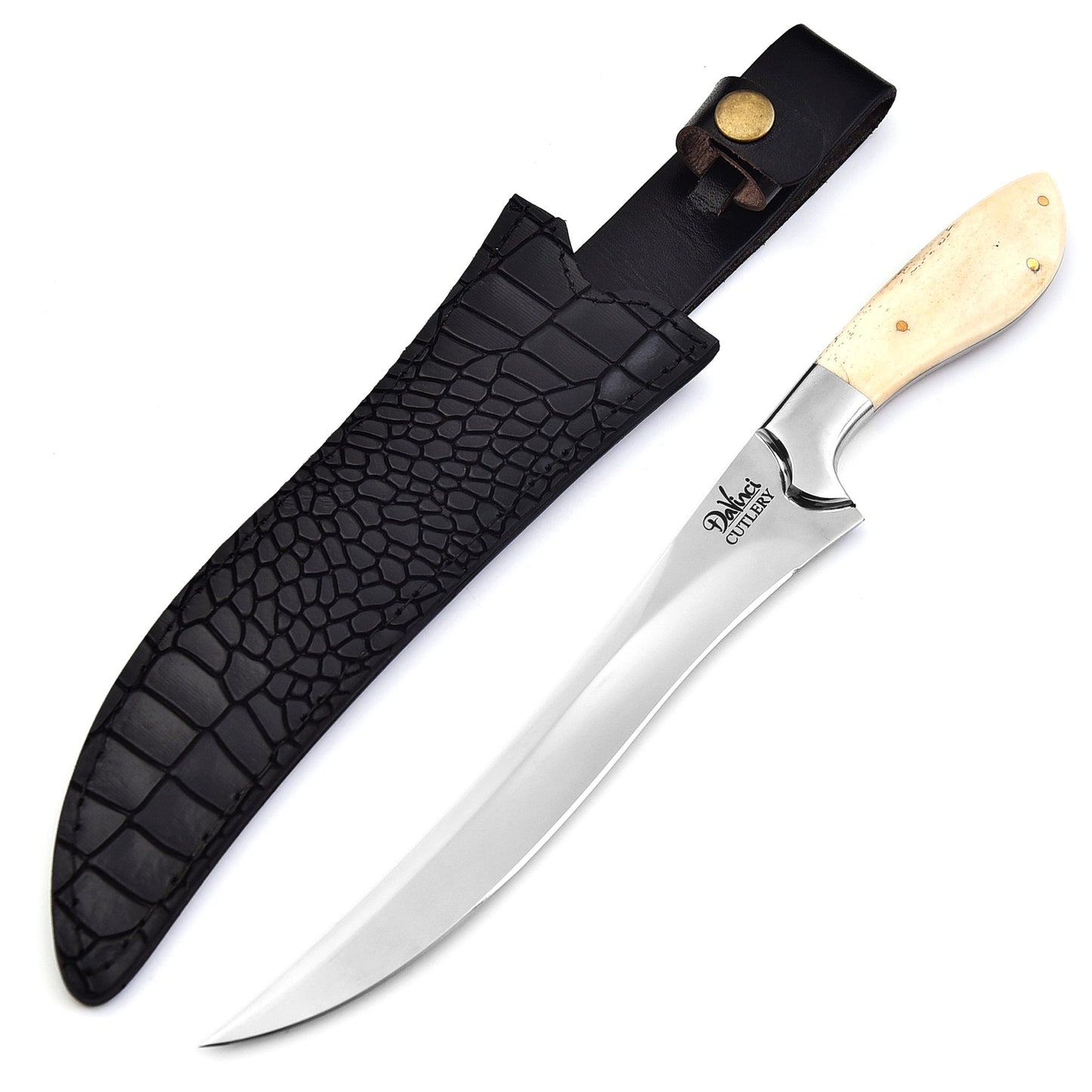 The Camel Fillet Knife - Beautiful Camel handle & Leather Sheath