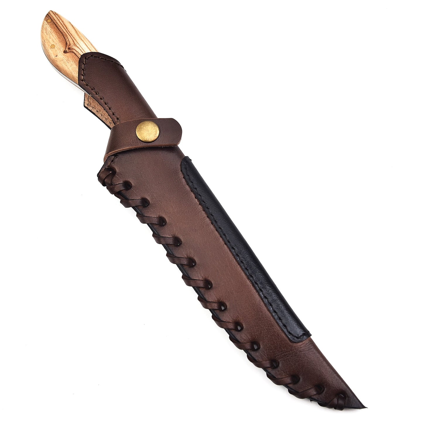 The Woody Fillet Knife - Beautiful wood handle & Leather Sheath